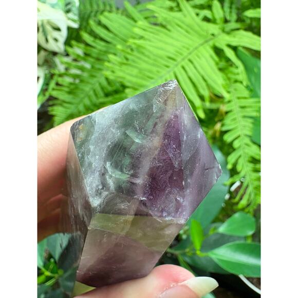 Beautiful Multi-Color Fluorite Tower with Cubic Formations - Picture 8 of 8